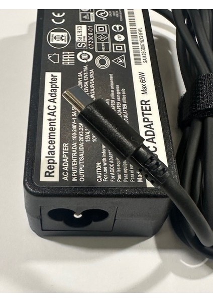 65 Watt Lenovo Uyumlu Typec Adaptör 20 Volt 3.25 Amper Typec Adaptör