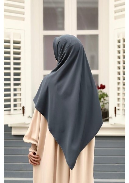 Tesettür Hijab Medine Ipeği Eşarp Antrasit