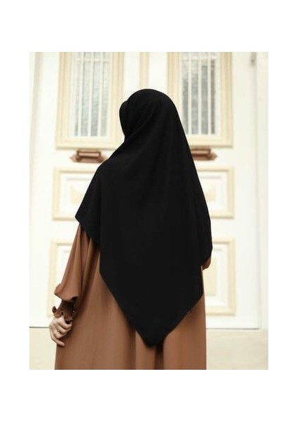 Tesettür Hijab Medine Ipeği Eşarp Siyah
