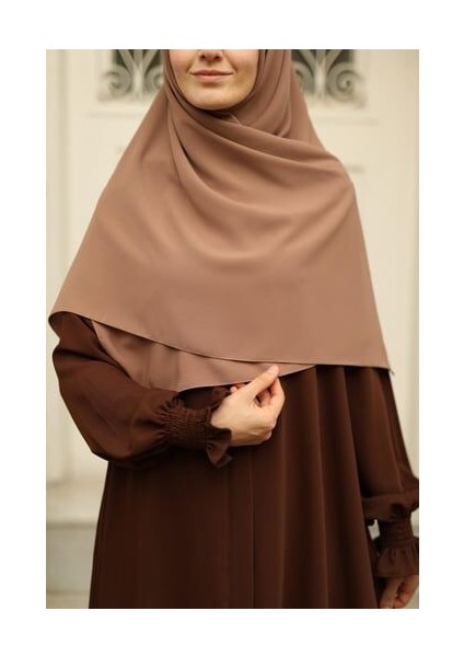 Tesettür Hijab Medine Ipeği Eşarp Camel