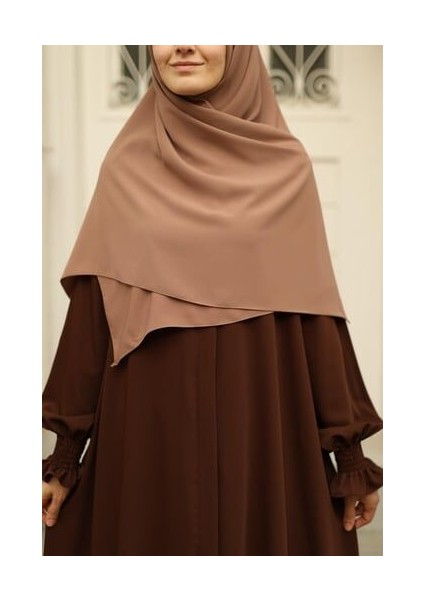 Tesettür Hijab Medine Ipeği Eşarp Camel