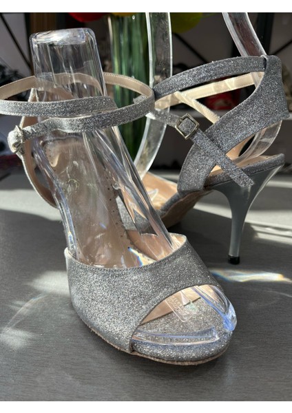 Lame Simli Kelebek Model Kadın Tango-Dans ve Salon Ayakkabısı 8,5 CM(13PONT)TOPUK Boyunda Enmodamode