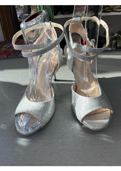 Lame Simli Kelebek Model Kadın Tango-Dans ve Salon Ayakkabısı 8,5 CM(13PONT)TOPUK Boyunda Enmodamode