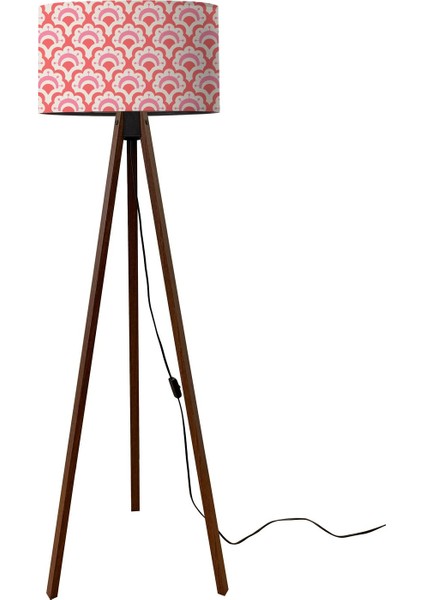 Desenli Tripod Ayaklı Lambader