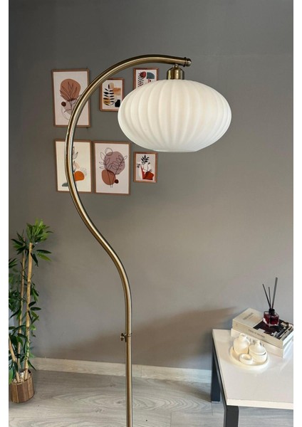 Beyaz Cam Lambader Eskitme S Gövde Modern Dekoratif Metal Oturma Odası Çalışma Odası Zemin Lambası modelleri