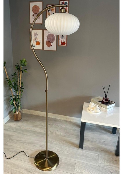 Beyaz Cam Lambader Eskitme S Gövde Modern Dekoratif Metal Oturma Odası Çalışma Odası Zemin Lambası indirimleri