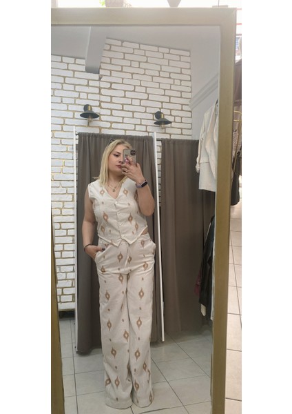 Keten Etnik Yelek Takım modelleri