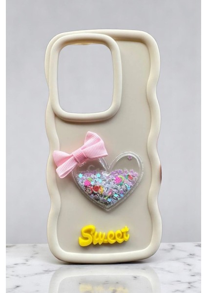 Infinix Hot 40 Kalpli Sweet Kılıf - Krem