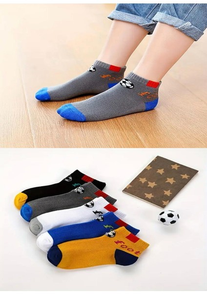 5'çift Erkek Çocuk Yazlık Kısa Renkli Çorap fiyatları