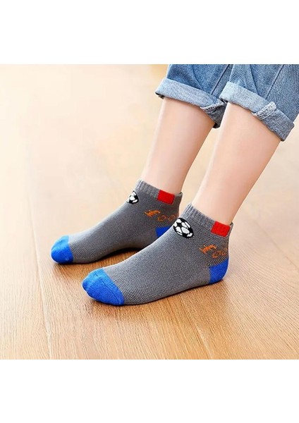 5'çift Erkek Çocuk Yazlık Kısa Renkli Çorap fırsatları