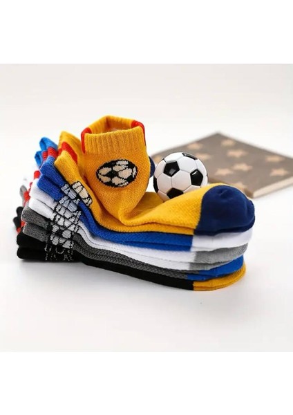 5'çift Erkek Çocuk Yazlık Kısa Renkli Çorap indirimleri