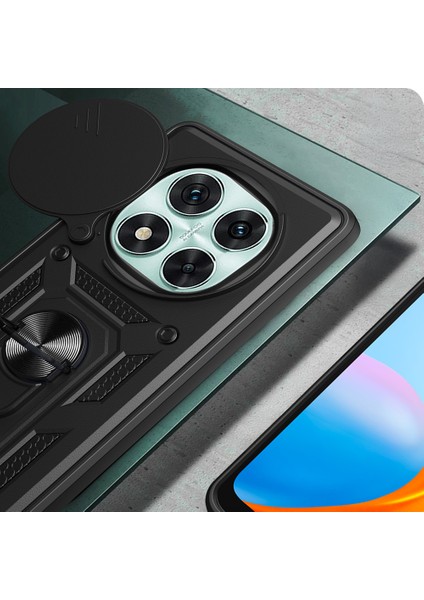 Xiaomi Redmi Note 14 Pro Plus Kılıf Yüzüklü Standlı Sürgülü Kamera Korumalı Tank Sert fırsatları