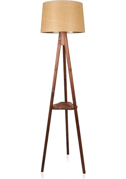 Lighting Sehpalı Tripod Lambader - Kahverengi / Ceviz - 153 cm
