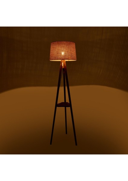 Lighting Sehpalı Tripod Lambader - Kahverengi / Ceviz - 153 cm