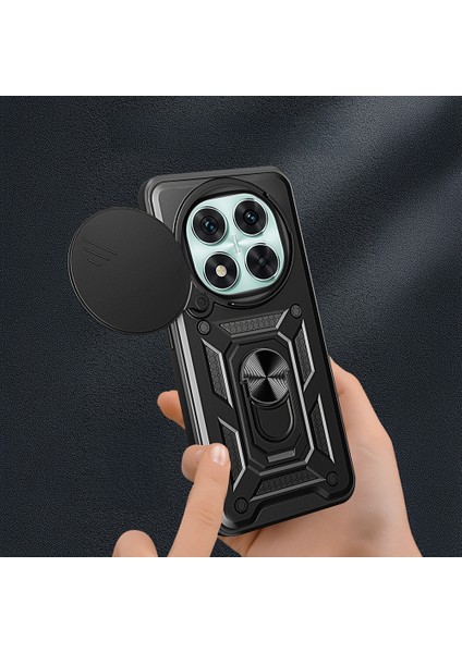 Xiaomi Redmi Note 14 Pro 5g Kılıf Yüzüklü Standlı Sürgülü Kamera Korumalı Tank Sert indirimleri