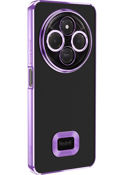 Xiaomi Redmi 14C 4g Kılıf Logo Yeri Açık Kamera Lens Korumalı Renkli Kenarlı Şeffaf Silikon