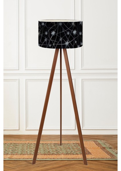 Siyah Yıldız Desenli Tripod Lambader fiyatları