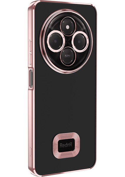 Xiaomi Redmi 14C 4g Kılıf Logo Yeri Açık Kamera Lens Korumalı Renkli Kenarlı Şeffaf Silikon