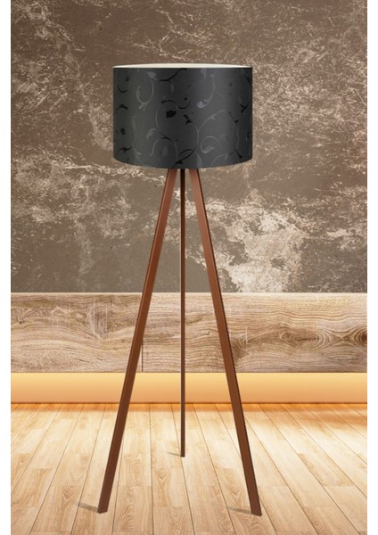 Siyah Desenli Tripod Lambader