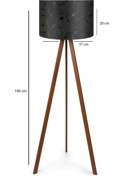 Siyah Desenli Tripod Lambader fırsatları