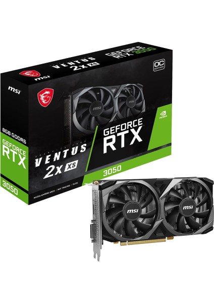 VGA Geforce Rtx 3050 Ventus 2x Xs 8g Oc RTX3050 8gb Gddr6 128B DX12 Pcıe 4.0 X8 (1xdp 1xhdmı 1xdl-Dvı-D) Ekran Kartı