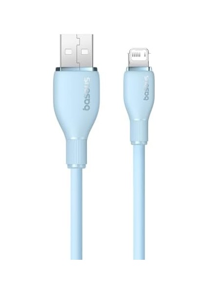 Pudding Hızlı Şarj Özellikli Lightning Kablo 2.4A, 1.2 Metre, Mavi