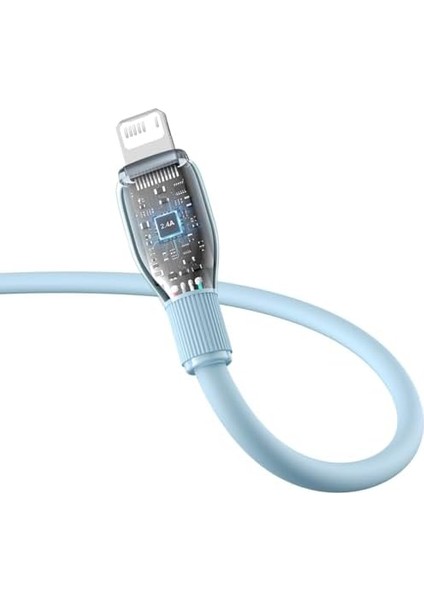 Pudding Hızlı Şarj Özellikli Lightning Kablo 2.4A, 1.2 Metre, Mavi