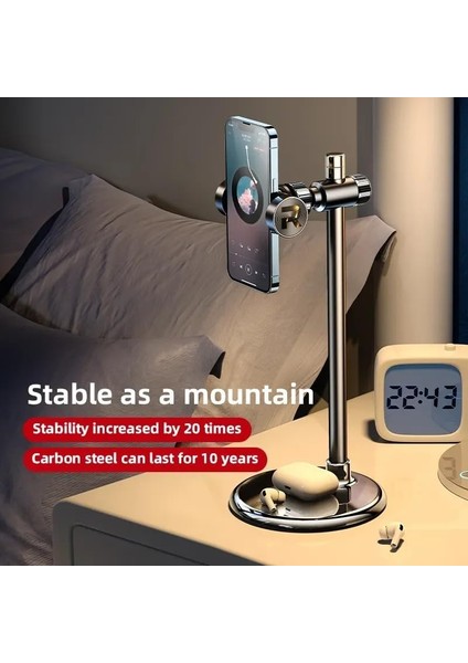 Profesyonel Açısı Ayarlanabilir Business Model A Sınıfı Malzeme Döner Akıllı Telefon Standı Masaüstü Stand Yayıncı Kick Youtuber Stant Cep Telefon Tutucu Xgzb-01 fiyatları