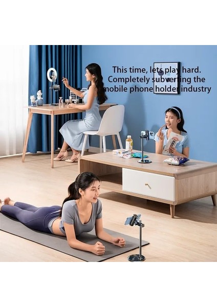 Profesyonel Açısı Ayarlanabilir Business Model A Sınıfı Malzeme Döner Akıllı Telefon Standı Masaüstü Stand Yayıncı Kick Youtuber Stant Cep Telefon Tutucu Xgzb-01 modelleri