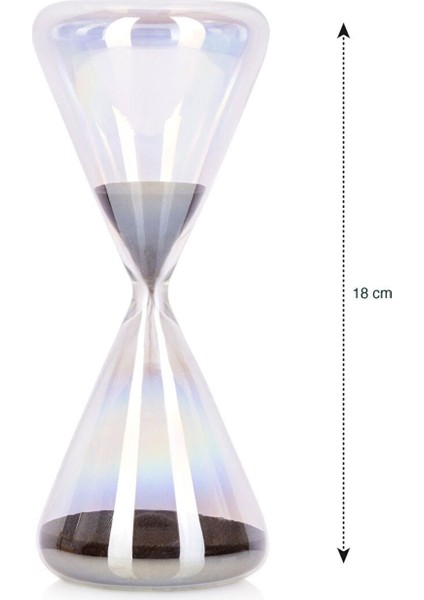 Renksiz Dekoratif Cam Kum Saati 18 cm indirimleri