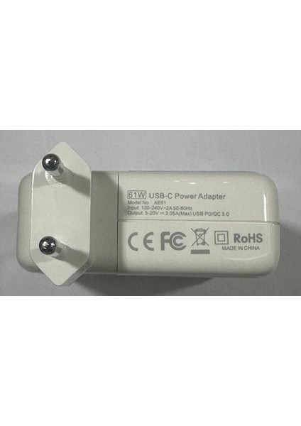 20 Volt 3.05 Amper Apple Uyumlu Typec Adaptör 61 Watt Typec Adaptör