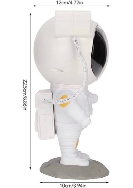 Buffer® Uzaktan Kumandalı ve Zamanlayıcılı Farklı Renk Işık Modlu Astronot Projektör Gece Lambası