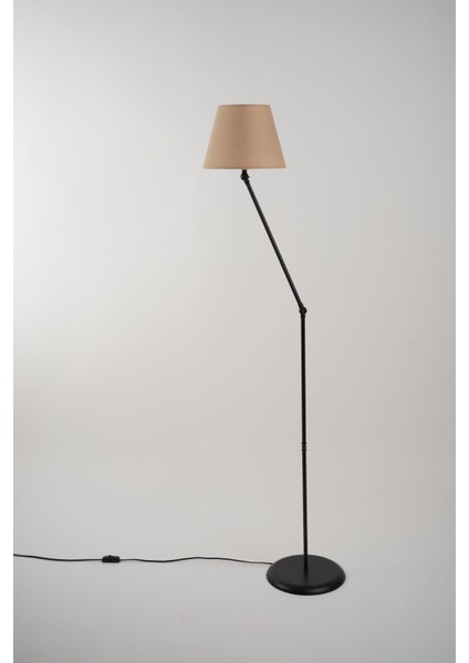 Cosby Metal Lambader Siyah-Pudra (25 x 25 x 145 cm )