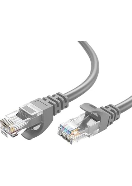 Lua 15 Metre, Ethernet Kablosu, Ağ Kablosu, Lan, Cat6, Modem Internet Kablosu, Gri,