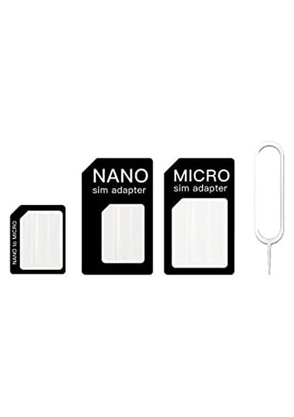 Nano ve Micro Sim Kartları Için Sim Kartı Adaptörü