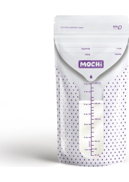 Nessiworld Mochi Anne Sütü Saklama Poşeti 50 Adet 200ML