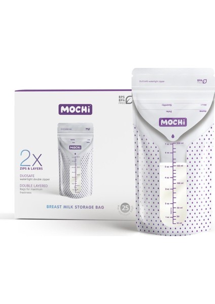 Nessiworld Mochi Anne Sütü Saklama Poşeti 50 Adet 200ML