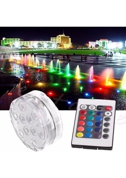 Su Geçirmez Kumandalı Renk Değiştiren Rgb Su Altı LED Lamba Spot
