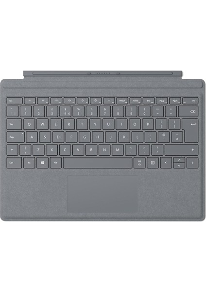 Surface Go Tablet Uyumlu Alcantara Signature Type Cover Ingilizce Klavye - Gri