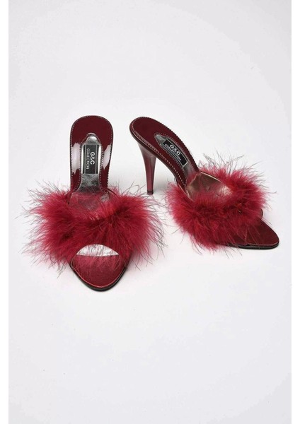 Gc Tüy Aksesuarlı Platform Kadın Terliği GC225