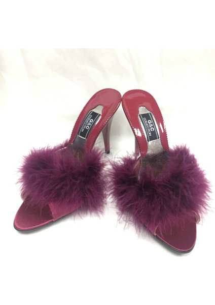 Gc Tüy Aksesuarlı Platform Kadın Terliği GC225 modelleri