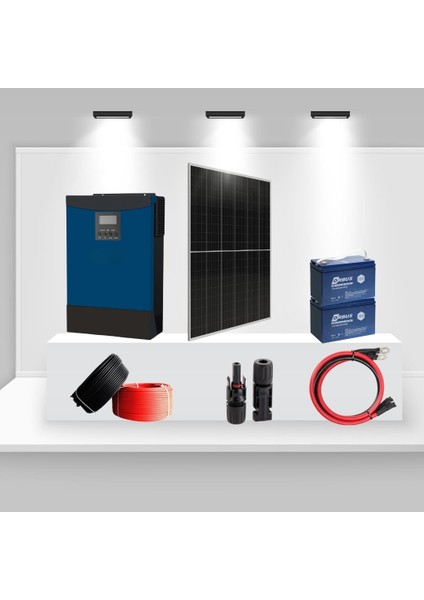 Bağ Evi ve Konteyner Için 1kw Mini Solar Enerji Paketi – Özgür Seri 1000