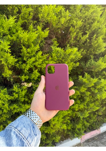 Apple iPhone 11 Bordo Lansman Uyumlu Içi Kadife Silikon Kılıf