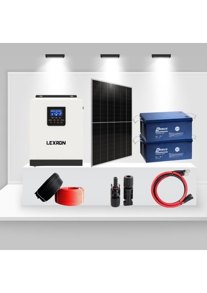 Bağ Evi ve Yayla Için 3kw Monokristal Solar Enerji Paketi – Konfor Seri 3000