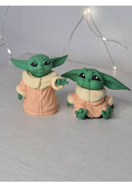 Baby Yoda 2 Li Set - 6 cm Figür Büst Koleksiyon Hediye Hobi