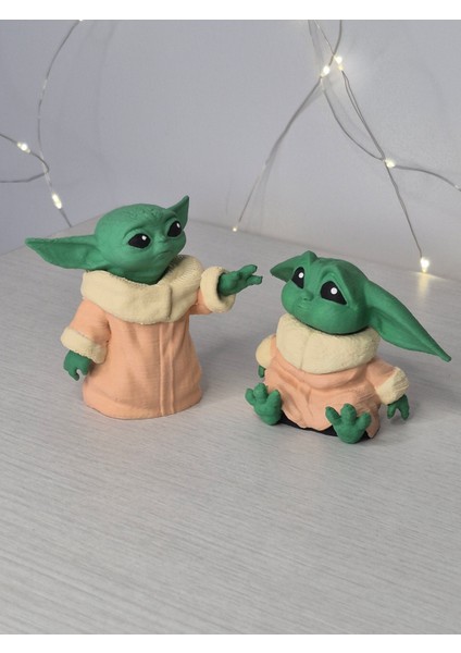 Baby Yoda 2 Li Set - 6 cm Figür Büst Koleksiyon Hediye Hobi modelleri