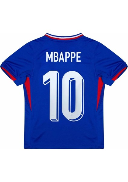 Fransa Mbappe Milli Takım Dünya Kupası Mavi-Beyaz Çocuk Alt-Üst Takım T-Shrt Çorap+Bileklik fırsatları