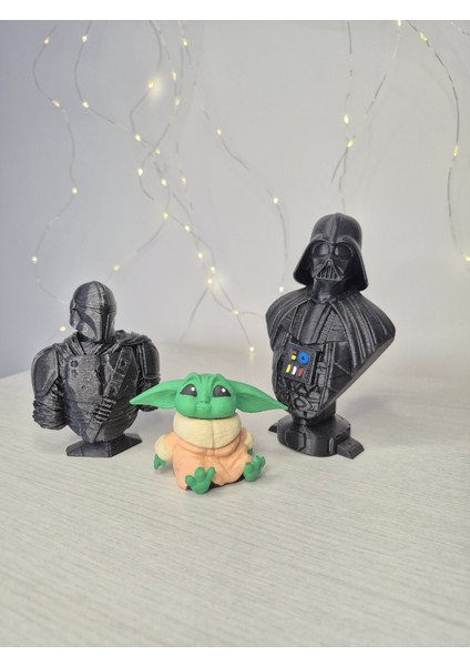 Baby Yoda Üçlü Seti - Figür Büst Koleksiyon Hediye Hobi fiyatları
