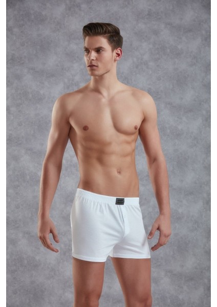 Erkek Pamuk Düğmeli Normal Paça Boxer 1511