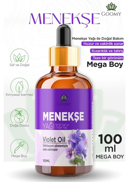 Menekşe Yağı Distilasyon Doğal Bitkisel Uçucu Yağ Violet Oil 100ml